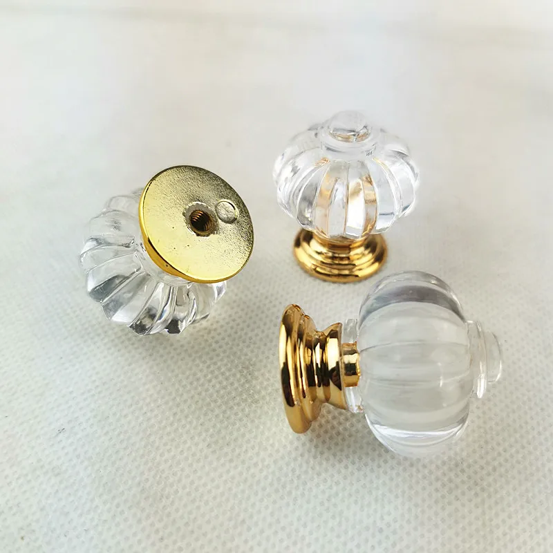 Pumpkin Acrylic Transparent Crystal Handle Wardrobe Drawer Single Hole Door  Knob Furniture Hardware - AliExpress 13