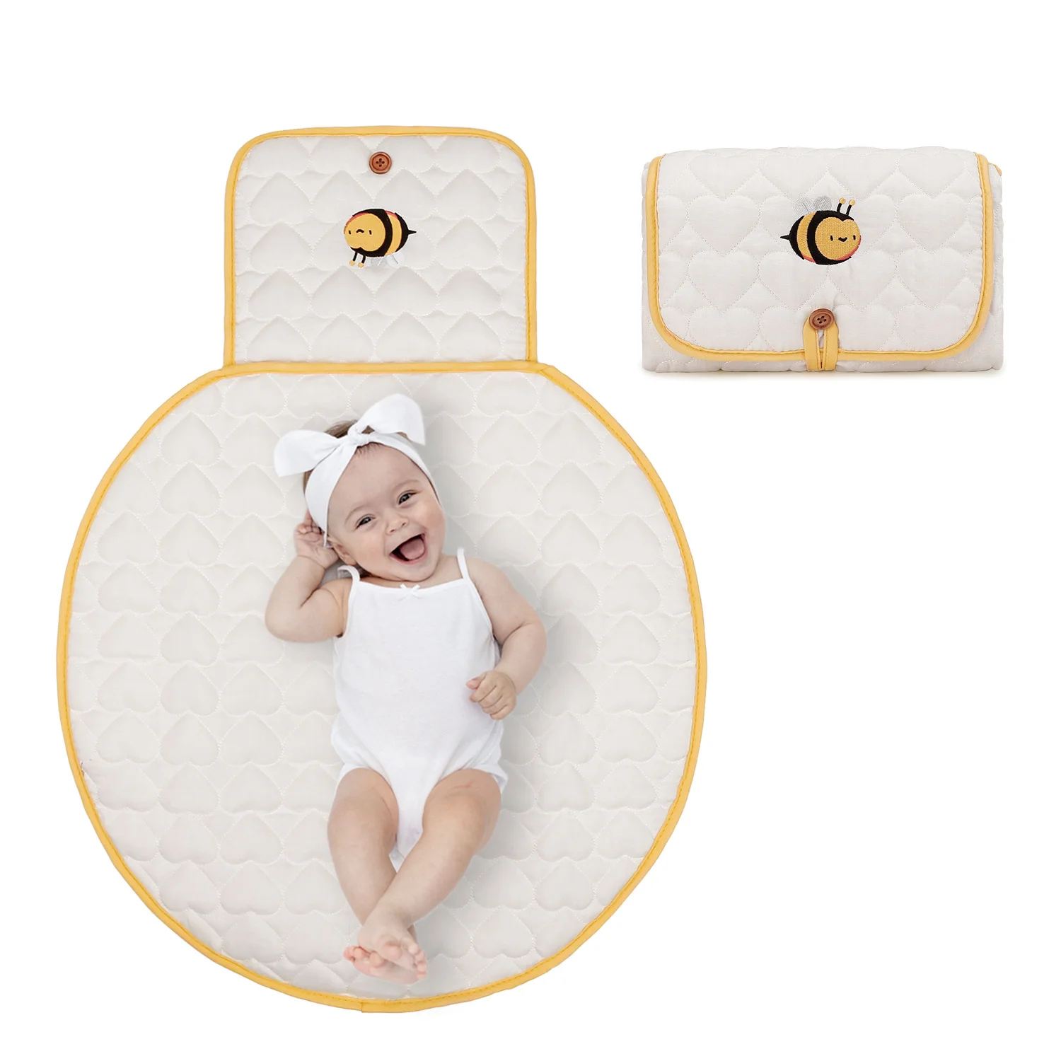 Portable Baby Changer Easy to Clean Baby Changing Diaper Mat Waterproof Change Case Pad for Newborn Babies