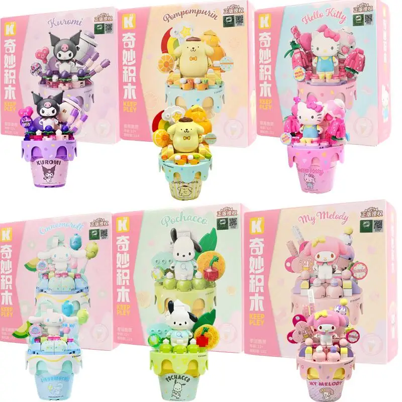 Keeppley Sanrio Building Block Toys My Melody Hello kitty Kuromi