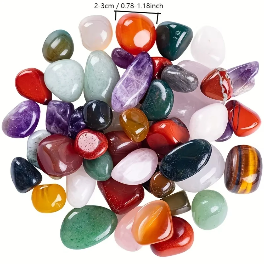 Natural Tumbled Stones Mix Color Crystals Bulk Assorted Tumbled Polished Stones Rocks Gemstones for Home 100g/Bag for tumbled stones