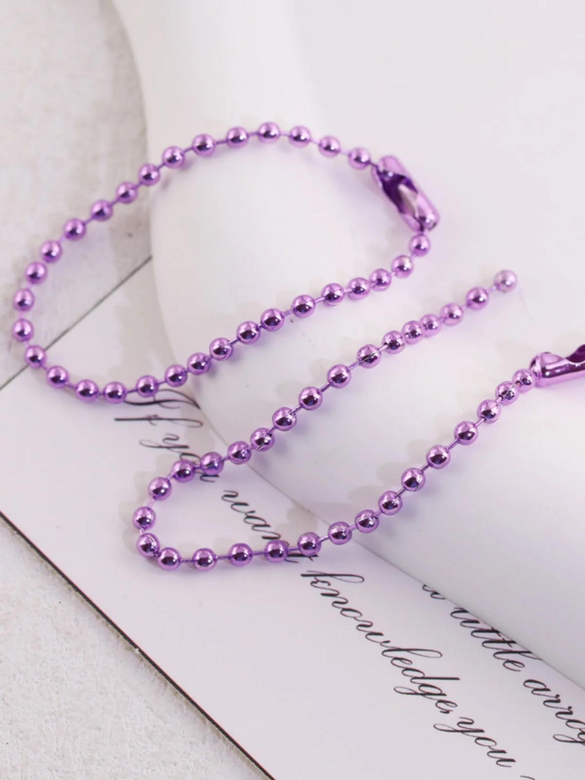  Metal Electrolysis Bead Chain Tag Chain DIY Handmade Doll Bag Pendant Chain Jewelry Material Accories