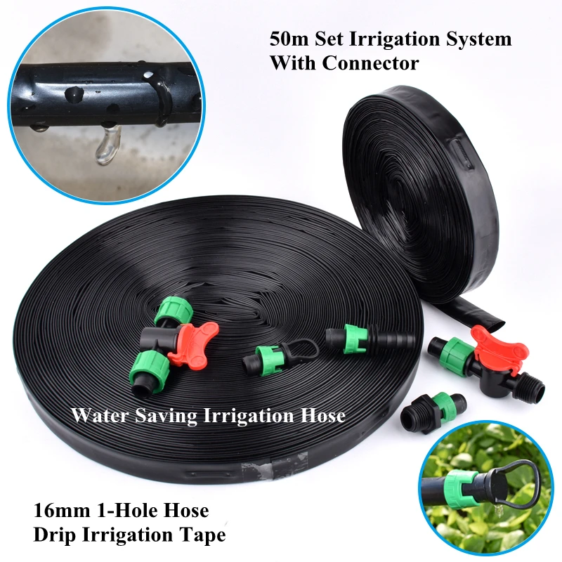 50m Set 16mm 1hole Drip Irrigation Hose Irrigation System Agriculture