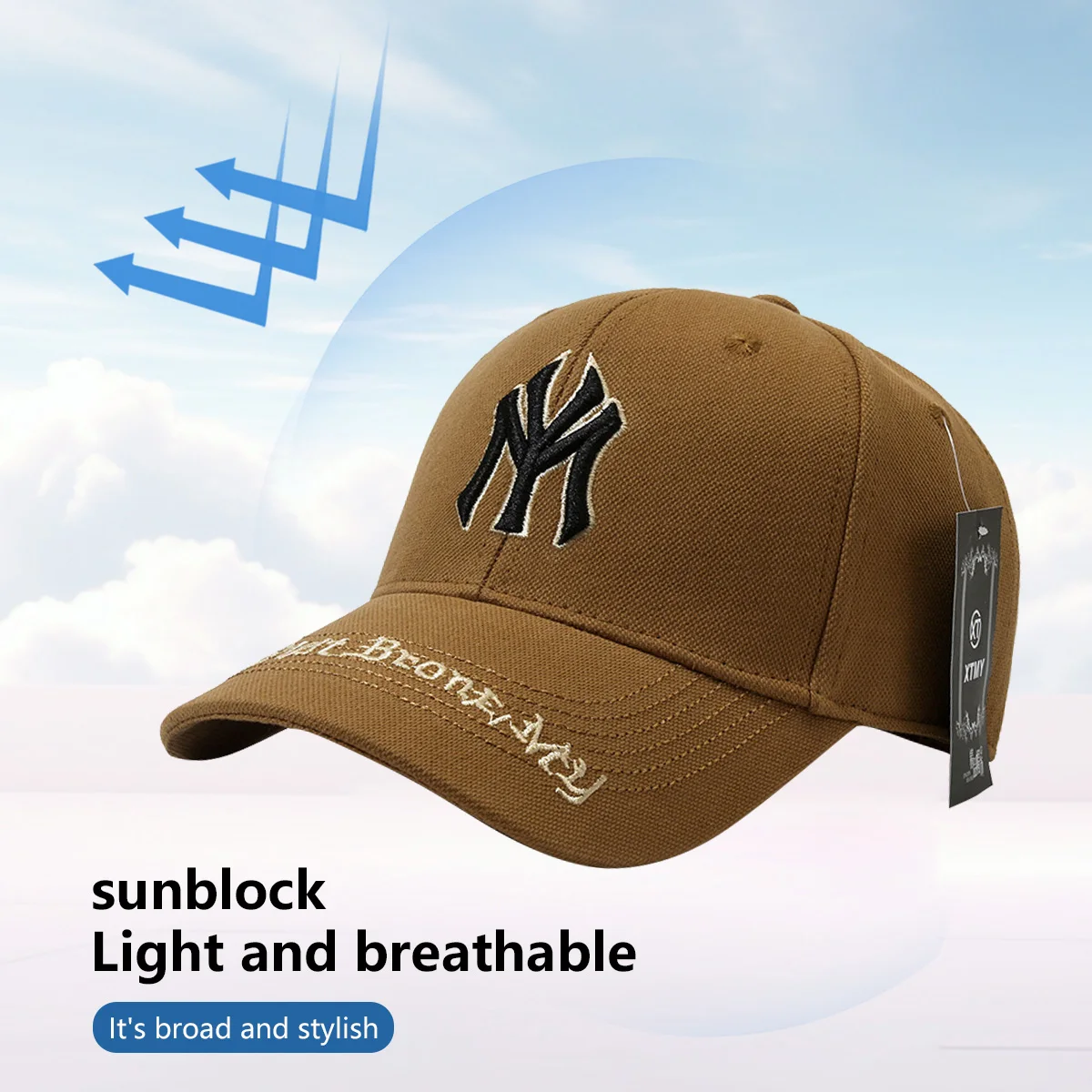 Hat Women's Korean Version Cap Soft Top Washed Distressed Baseball Cap Fashion Casual Men's Embroidery Sunshade Sunscreen Hat