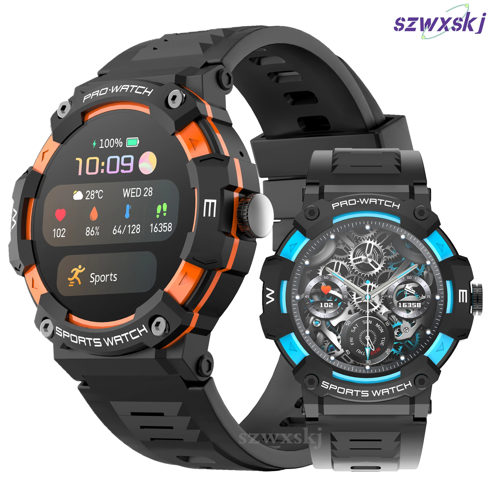 

2023 New Smart Watch for Men 24-hour Heart Rate Blood Pressure Blood Oxygen Bluetooth Call Waterproof Smart Watch PK GT4 Android