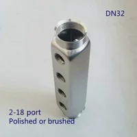 DN32 ระบบความร้อนท่อร่วมสแตนเลส ท่อร่วมจ่ายน้ําทําความร้อนใต้พื้นสแตนเลสสําหรับ 1/2 pex 2