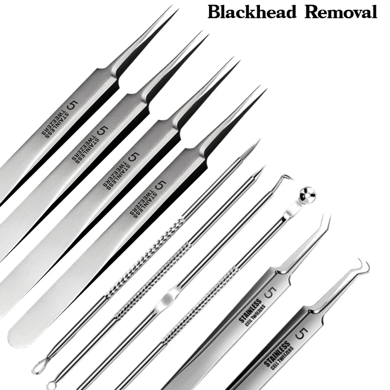 Ultra-fine No. 5 Cell Pimples Blackhead Clip Tweezers Beauty Salon Special Scraping & Closing Artifact Acne Needle Tools 5/3pcs tweezer tool pimples blackhead tweezers blackhead clip tweezers