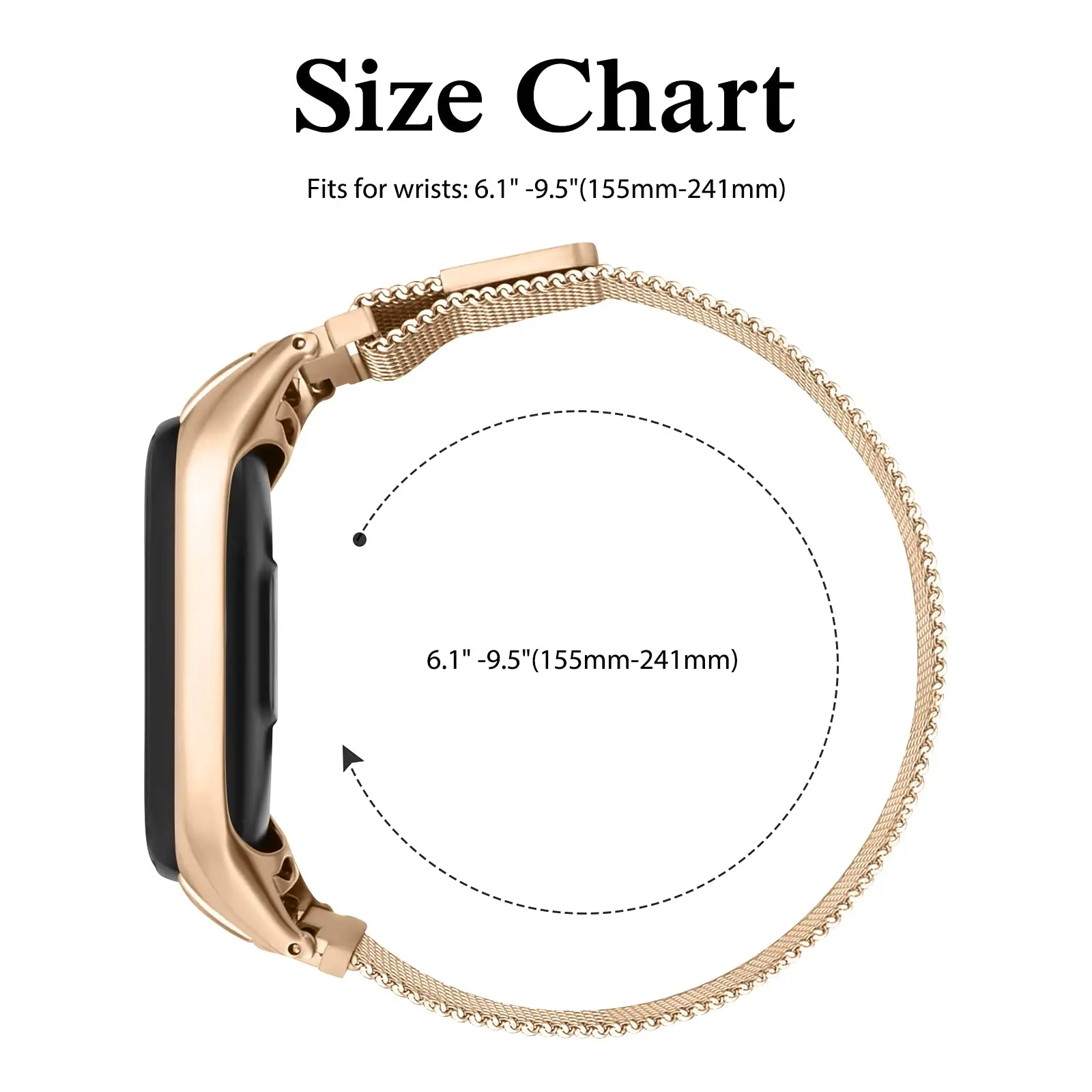 Milanese Bracelet for Xiaomi Mi Band 8 Strap Correa Mi band 6 7 stainless steel metel miband6 band4 for Xiaomi mi band 7 3 5 6 4 5