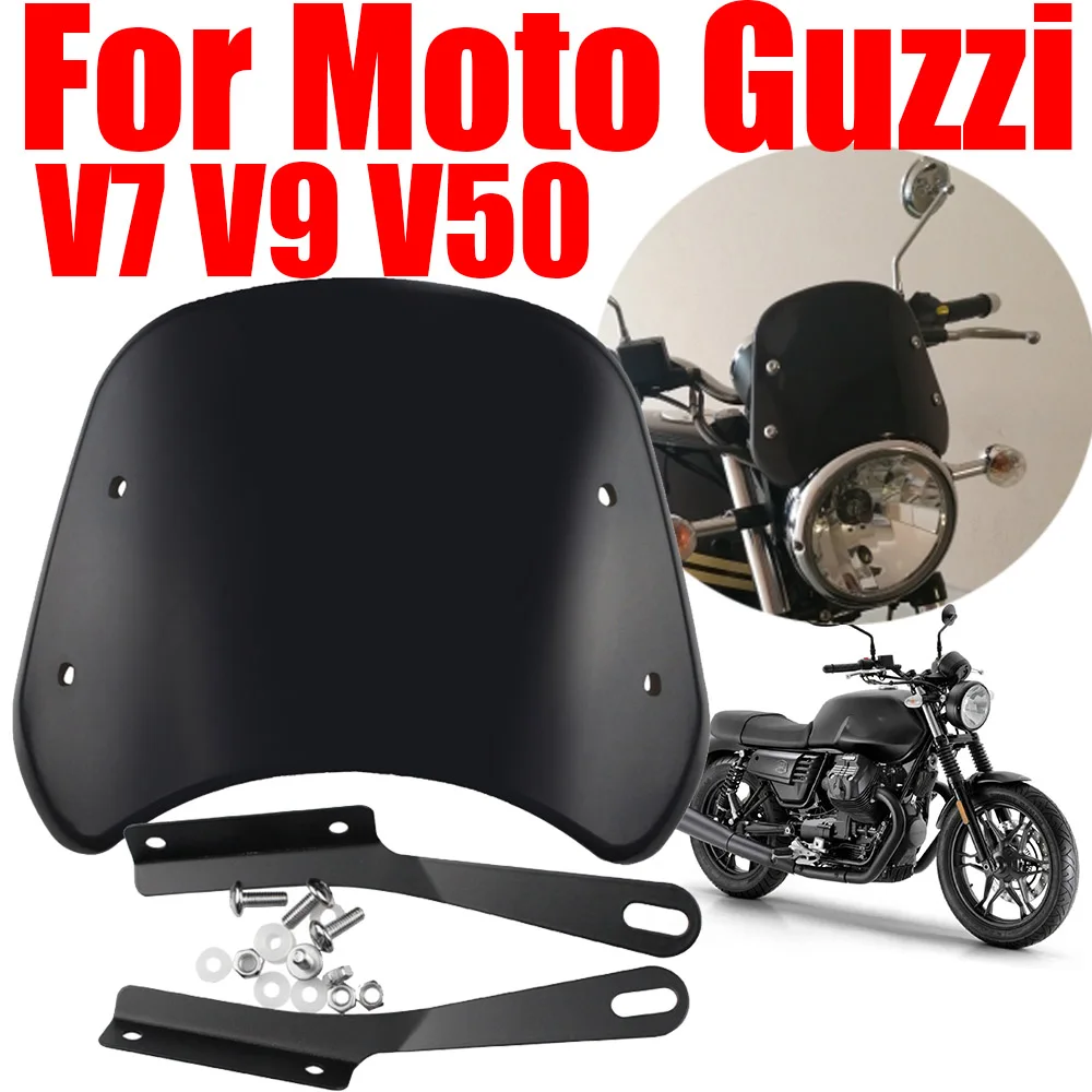 For Moto Guzzi V7 V9 V50 Motorcycle Retro Windscreen Windshield Wind Screen Deflector Cover Guard Motorbike Parts - Covers & Ornamental Mouldings - AliExpress