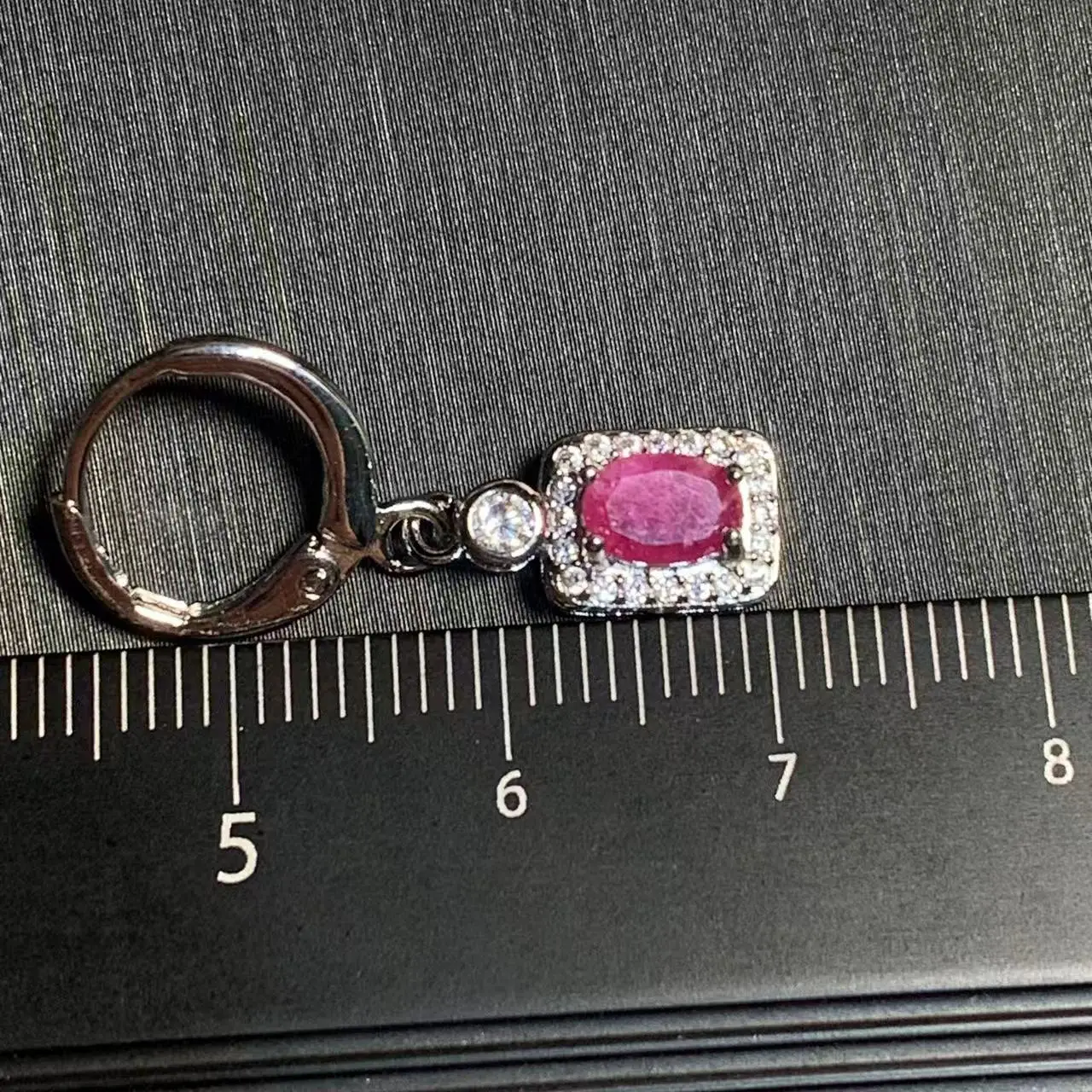 Natural Ruby Hoop Earrings For Women Stainless Steel Earrings Simple Fine Jewelry Stone Gemstone Classic Style Gift