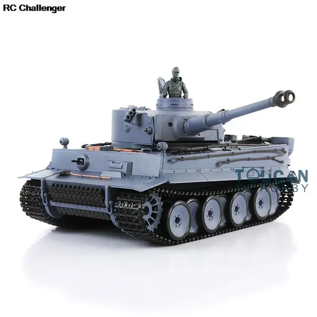 Heng Long 1/16 RTR RC Tank 2.4Ghz 7.0 Plastic Ver German Tiger I BBs Shoot IR Combat Smoke Effect 3818 RC Model TH17233-SMT7 3