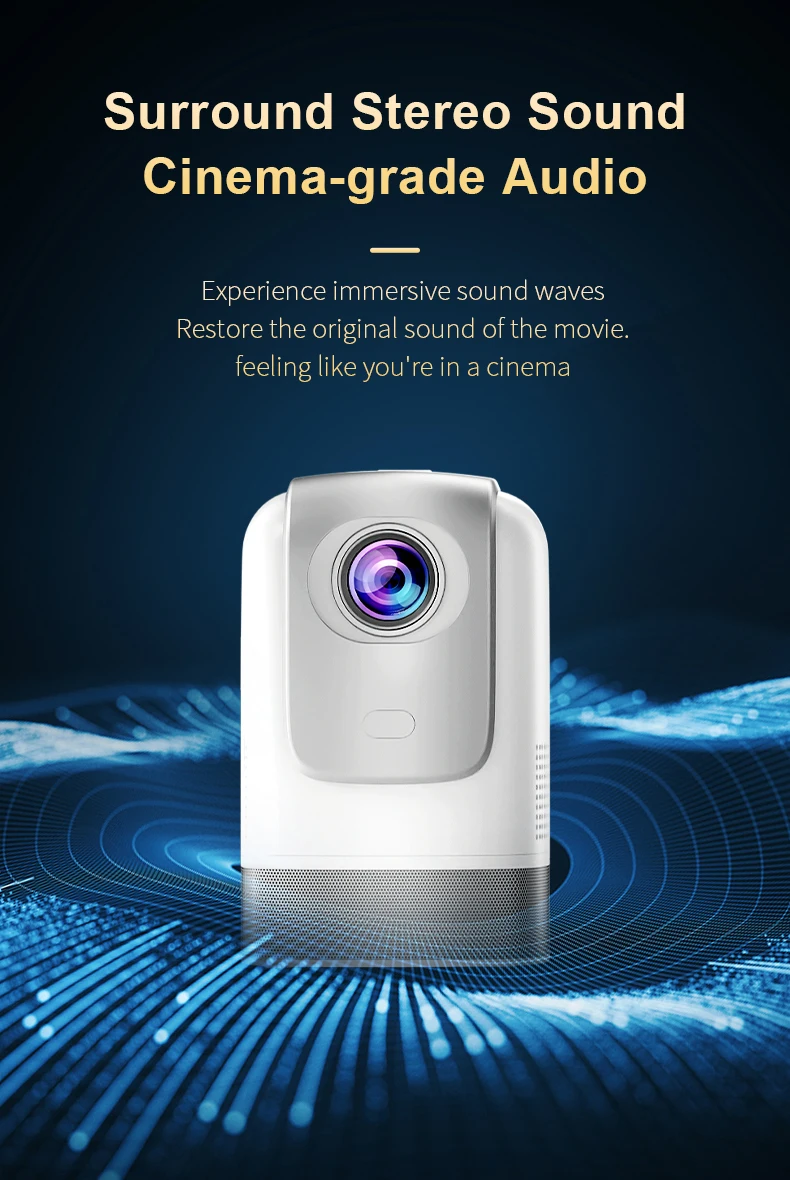 TS8 Pro Smart Hidden lifting Gimbal Projector 4K Portable with Wifi6 Bluetooth 5