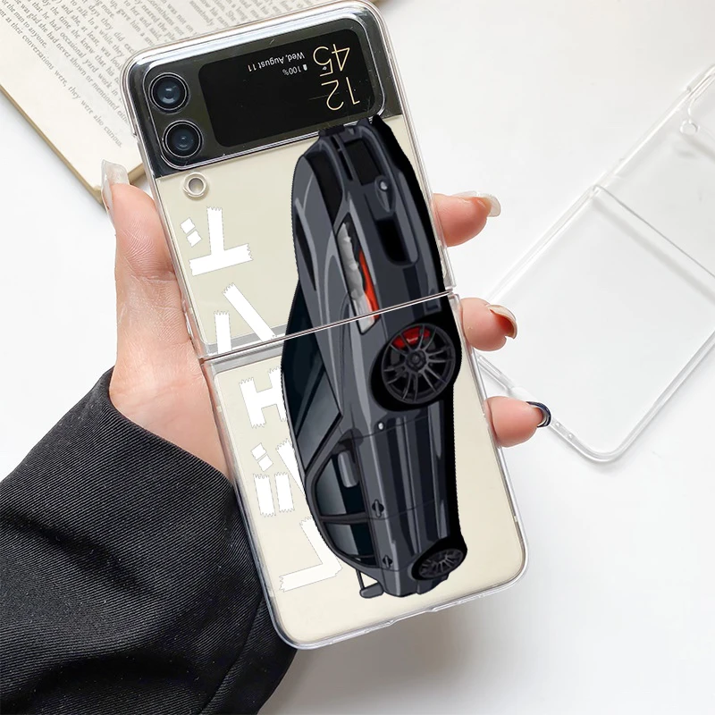 Tokyo Drift Sports Car Fashion Phone Case - Clear Hard Folding Cover Gift