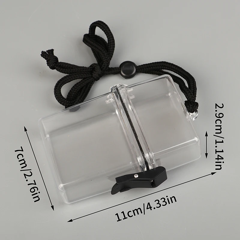 Portable Card Sealed Storage Can Money Key Waterproof Tank Transparent Collect Classification Box School Stationery Stationery Organizer Stationery Storage Box