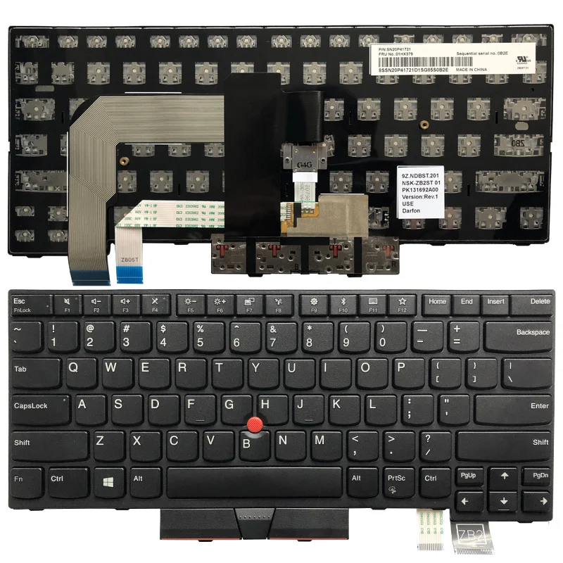 

Новая английская клавиатура для ноутбука Lenovo IBM ThinkPad T470, английская раскладка, без подсветки