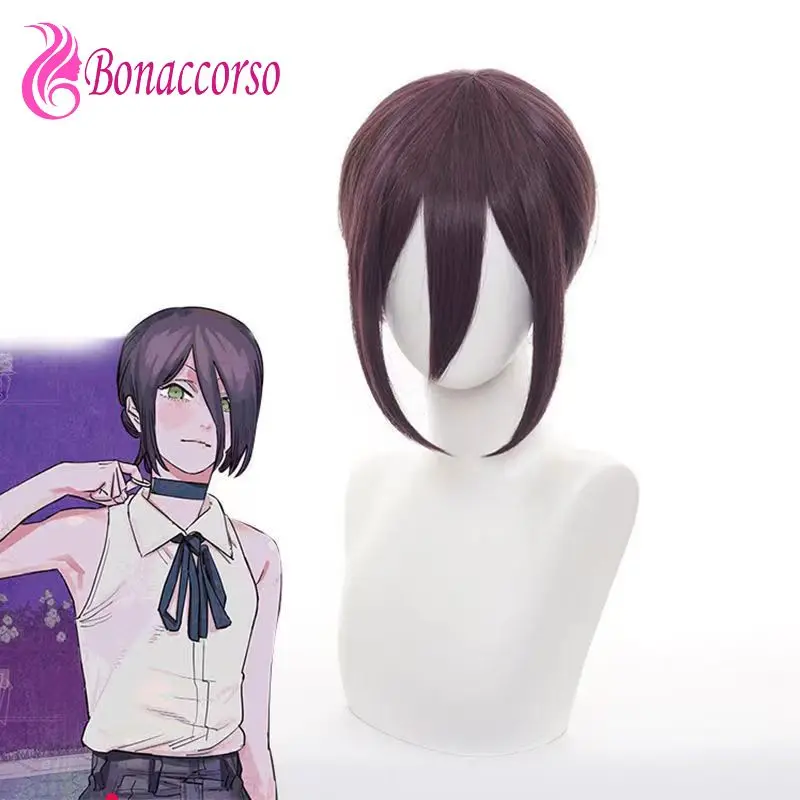 Tronçonneuse homme Reze Cosplay perruque synthétique courte droite perruque Anime Coser mignon fille résistant à la chaleur fibre haute qualité perruque Halloween