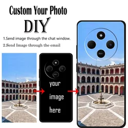 Personalized Photo Custom Phone Case - TPU Soft Cover for Redmi Note 9 4G (Custom Black Case)