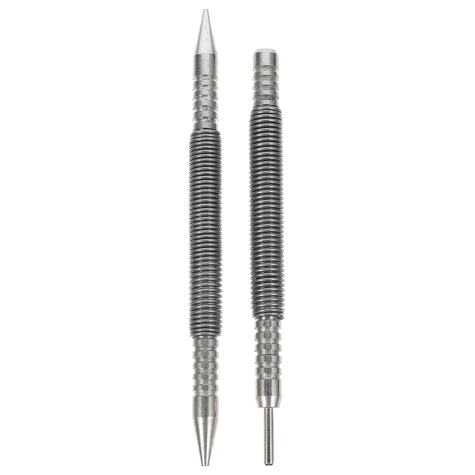 

2pcs Spring Nail Punch Set Multi- function Hammerless Spring Loaded Punch for Glass Wood Metal