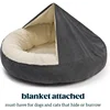 Semi-closed Dog Kennel Pet Sleeping Pad Kitten Puppy Winter Warm Nest Litter Mat Plush Dirty Resistant Pet Bed Kennel 2