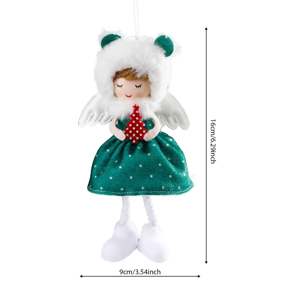4 Ornamenti Di Natale In Peluche A Forma Di Angelo Con Cappello: Decorazioni Da Appendere Per Albero, Feste E Regali