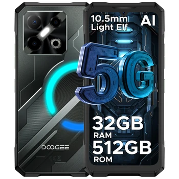 DOOGEE Blade GT Pro 5G Telefono robusto Effetto luce LED 6.72'' 120Hz 32GB(12+20) 512GB 10.5mm Ultra-sottile 100MP AI Camera Cellulare