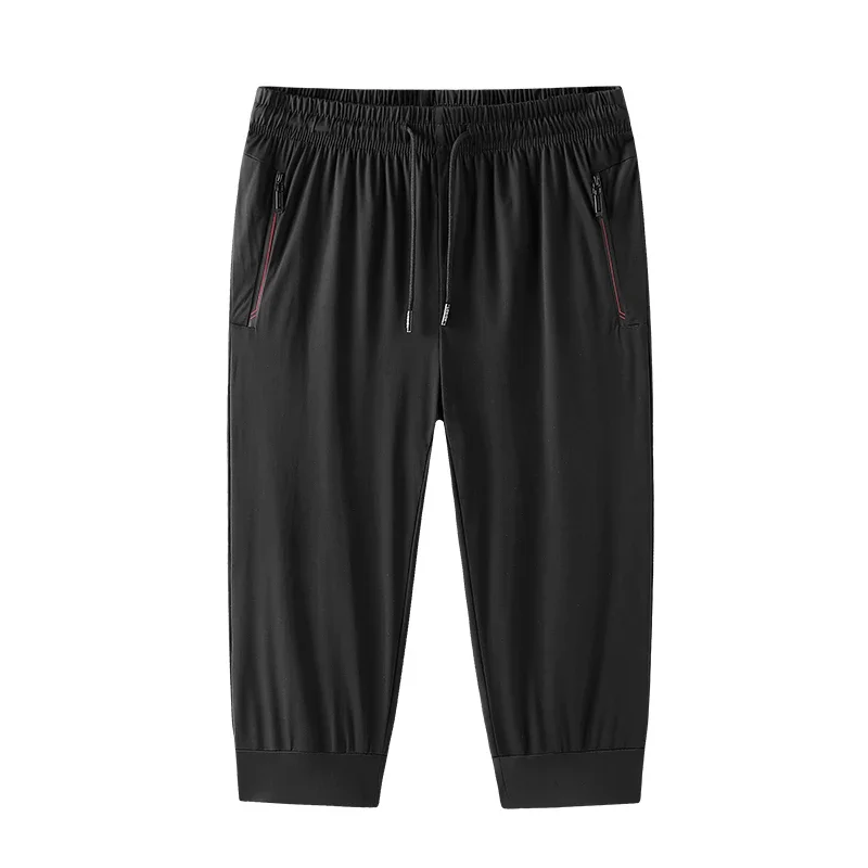 

Fashion New Men Shorts Summer Thin Ice Silk Cropped Sports Shorts Men's Loose High-stretch Casual Pants Quick Dry Men Clothes