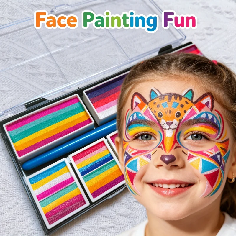 Palette de peinture pour le visage et le corps, 12 couleurs, soluble dans l'eau, maquillage pour enfants et adultes, pour scène, Halloween, Cosplay, fournitures d'art pour fête 1 Palette de peinture pour le visage et le corps, 12 couleurs, soluble dans l'eau, maquillage pour enfants et adultes, pour scène, Halloween, Cosplay, fournitures d'art pour fête 1