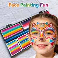 Palette de peinture pour le visage et le corps, 12 couleurs, soluble dans l'eau, maquillage pour enfants et adultes, pour scène, Halloween, Cosplay, fournitures d'art pour fête 1