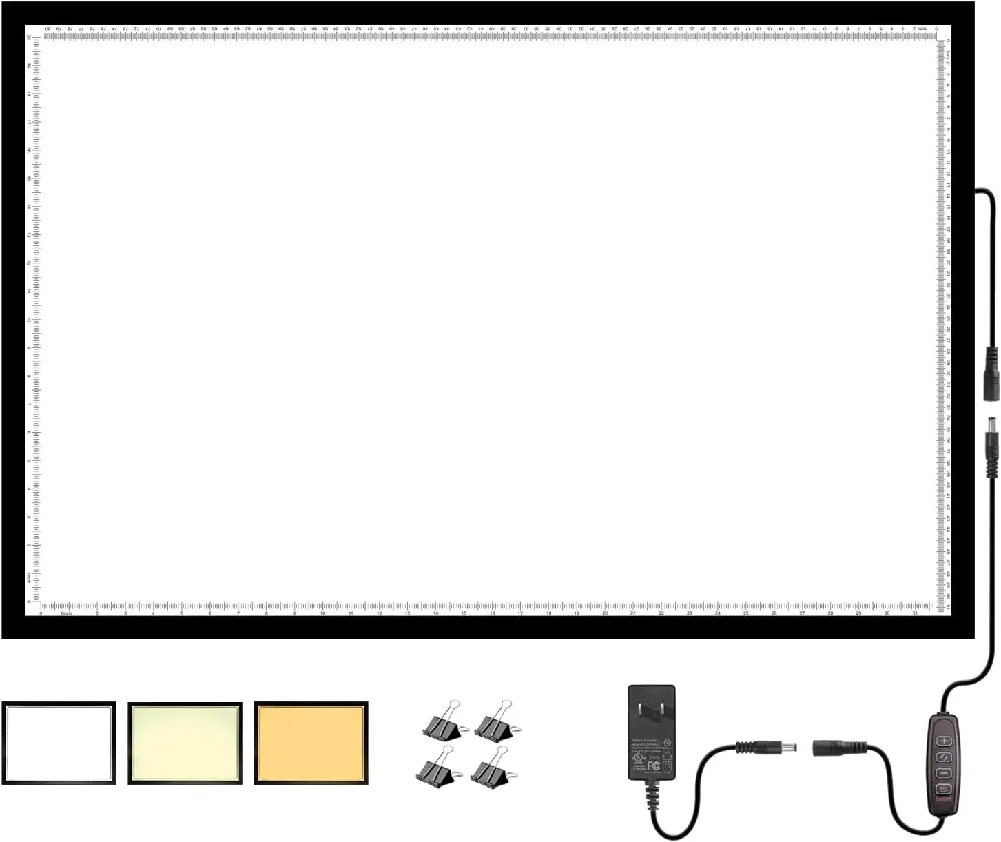 7000+ Lux A1 Light Pad for Diamond Painting, 34.5x22.8inchs Extra Large 3-Colors Lightbox with UL Adapter.