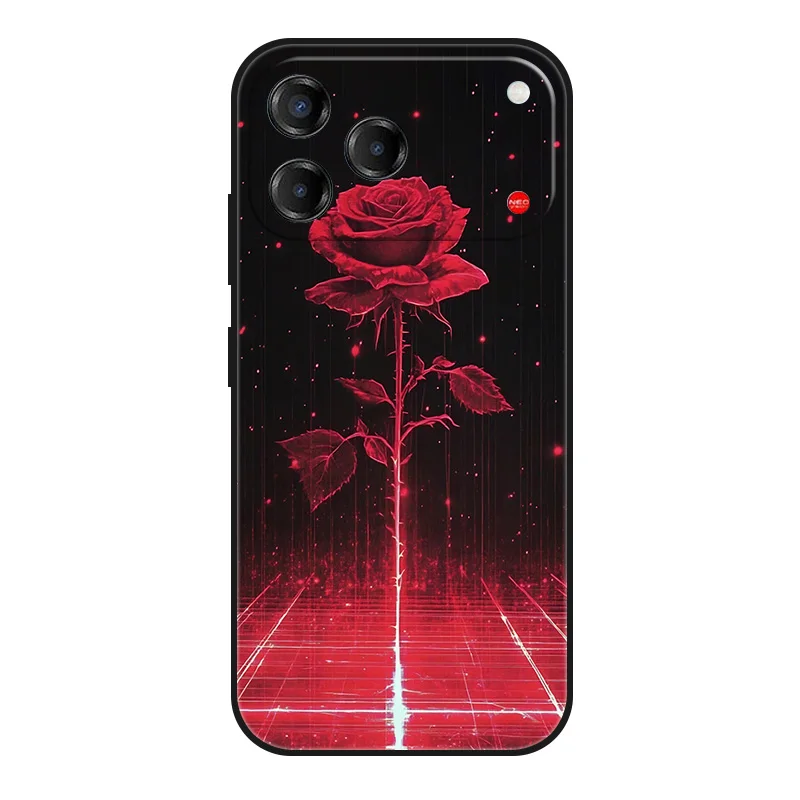 Marble Painted Soft Matte Silicone Back Cover - Elegant Design Case