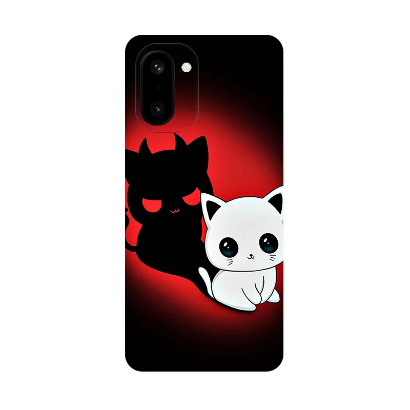 Cute Cat Soft TPU Protective Phone Case Cover - Silicone Bumper Design