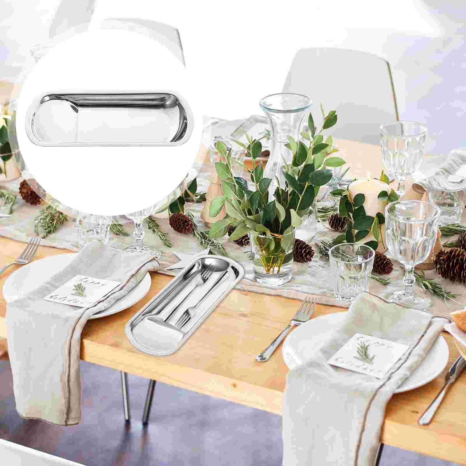 Shelf Ladle Holder Dinner Plate Tray for Clip Spoon Rest Stainless Steel Serving