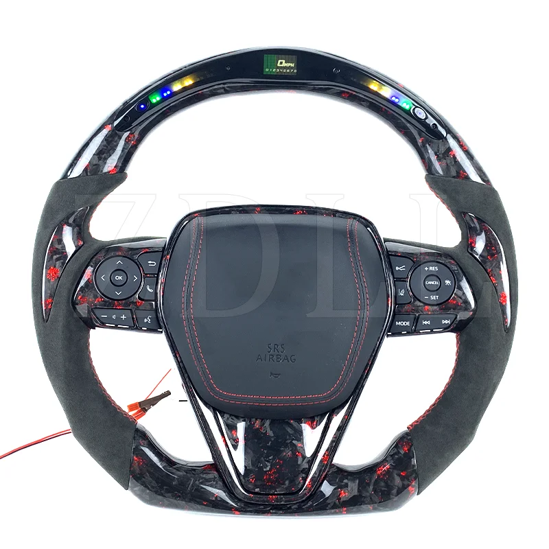

Customised Carbon Fiber Steering Wheel For Toyota Camry Highlander Corolla Rav4 Rav 4 Xv70 2015 2016 2017 2018