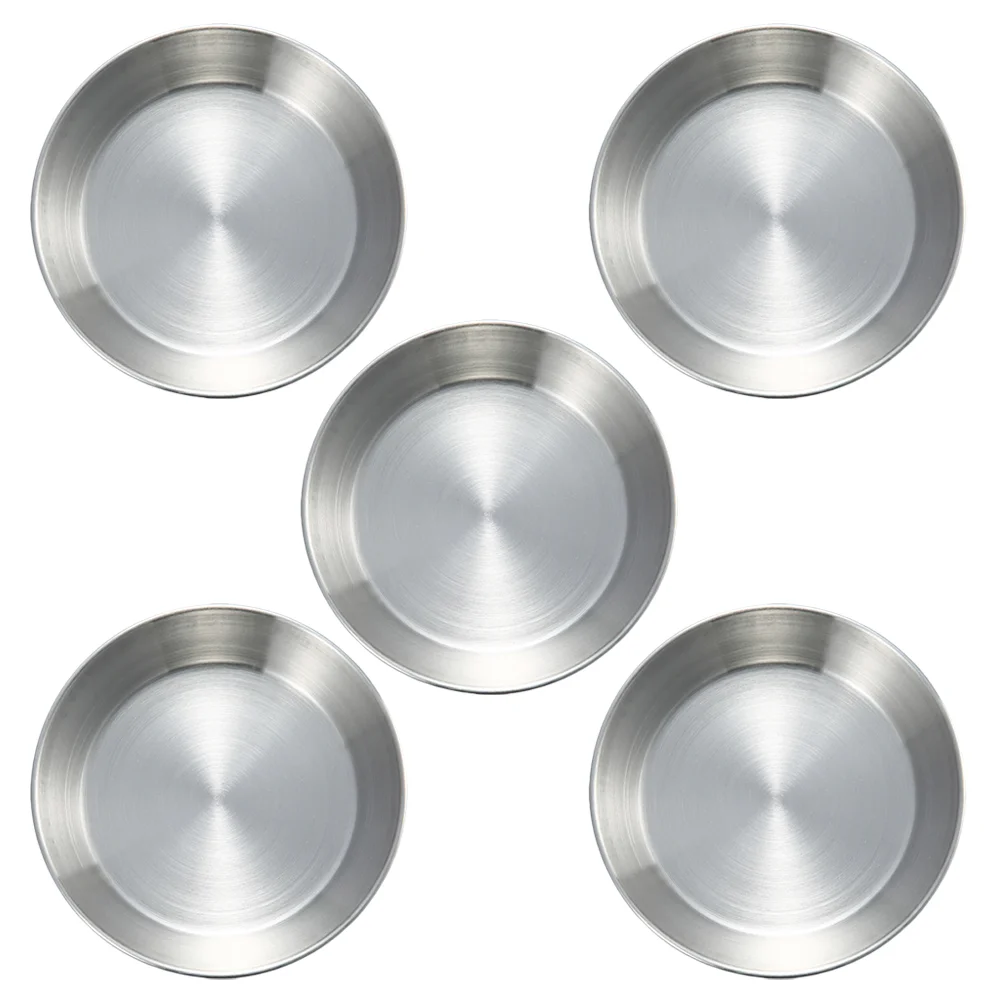 5 Pcs Stainless Steel Dish Sauce Seasoning Container Condiment Bowls Kitchen Supply