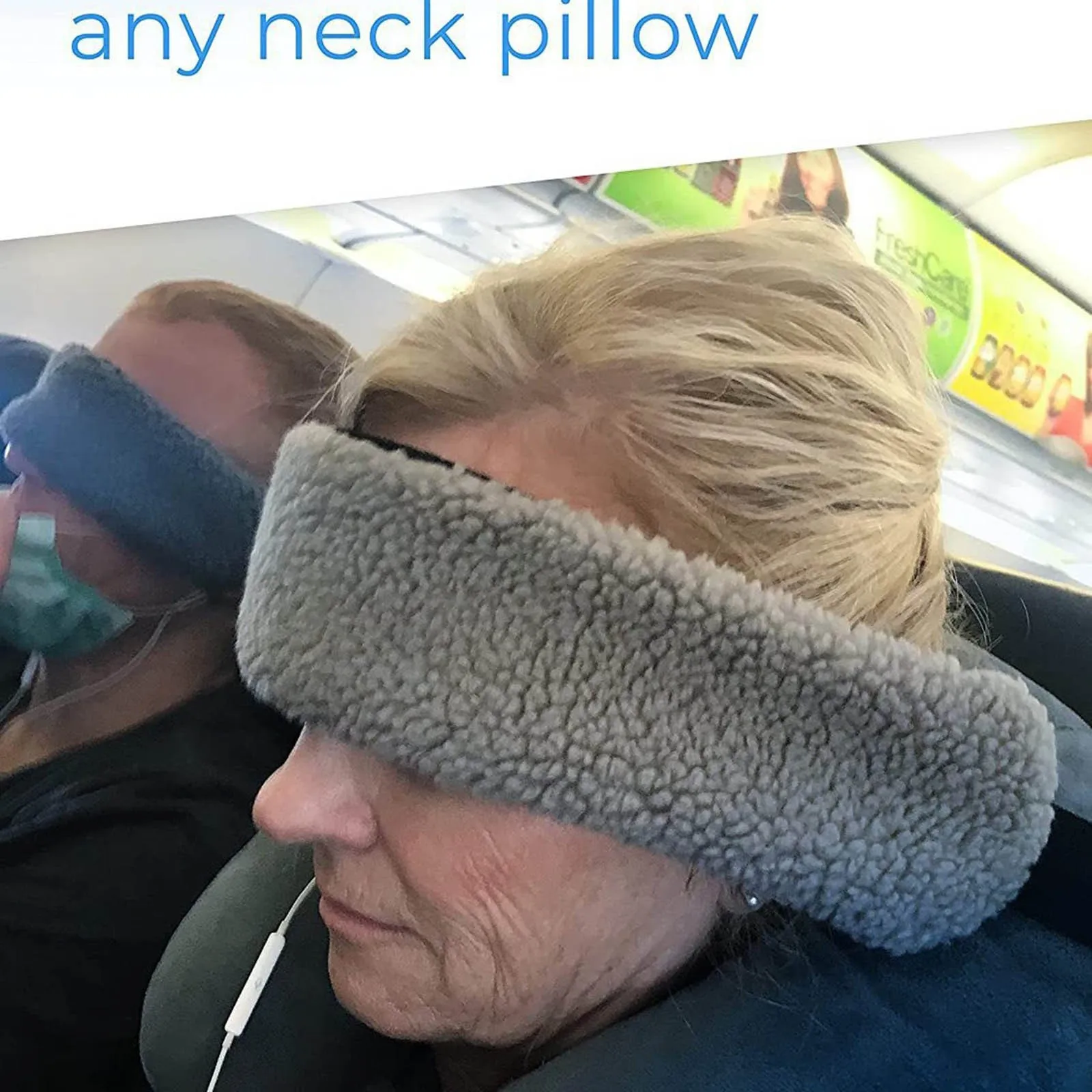 Work Seat Travel Pillow &ndash; Adjustable Head Support Strap For Airplanes & Cars&ndash; Portable Teal Seat Cushions for Kitchen Chairs