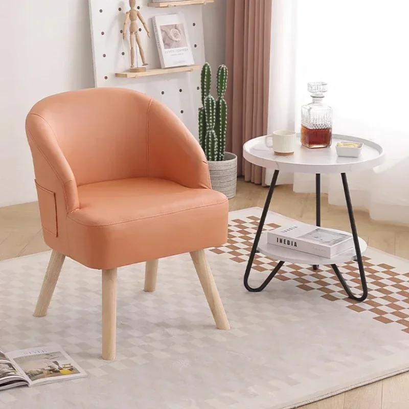 Small Leisure Single Sofa Chair Living Room and Bedroom Seat Balcony Reception Chair Hotel Lounge Cozy Guest Seating
