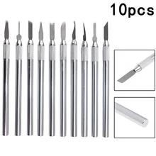 

10set 7pcs Woodworking Carving Tool DIY Pen Cutter Non-Slip Shank For Paper Cutting Carving 7pcs/Set Engraving Pen Cutter