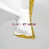 Gold And Silver Color Sequin Chair Cap Hood For Spandex Chair Cover Wedding Event Party Decoration 4