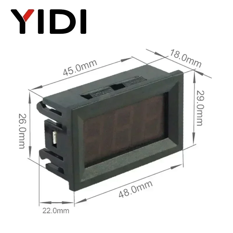 Greluma Voltmetro Digitale DC 5V-120V - Display LED 0,56", 2 Fili, Per Auto, Barche, Impianti Solari