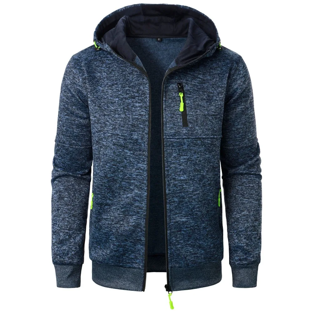 New Men's Sports Fitness Casual Sweatshirt Cardigan Hooded Jackets Cardigan Hooded Sweatshirts Baseball Jacket 2