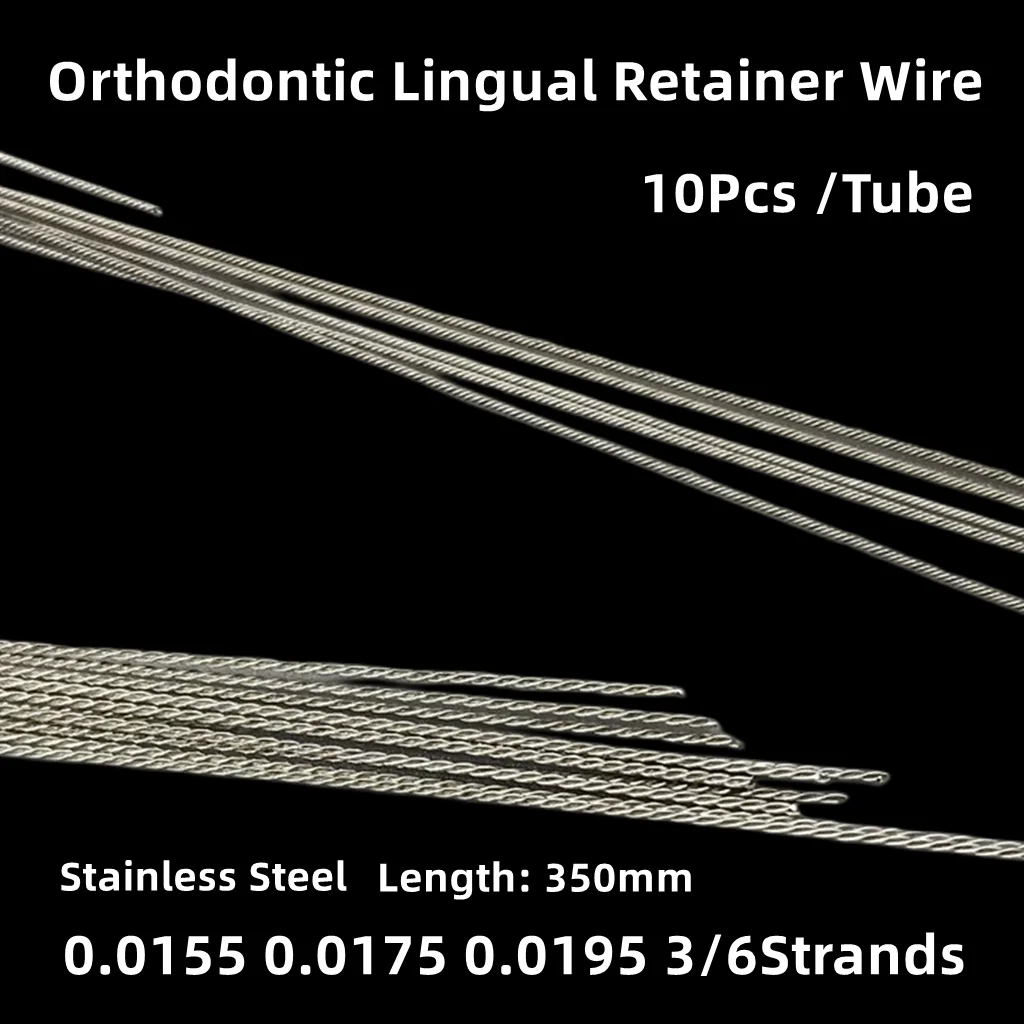 

10pcs/Tube Dental Orthodontic Twisted Lingual Retainer Wire Twist Wires Stainless Steel 3 6 Strands Wires Ortho Bracket Braces