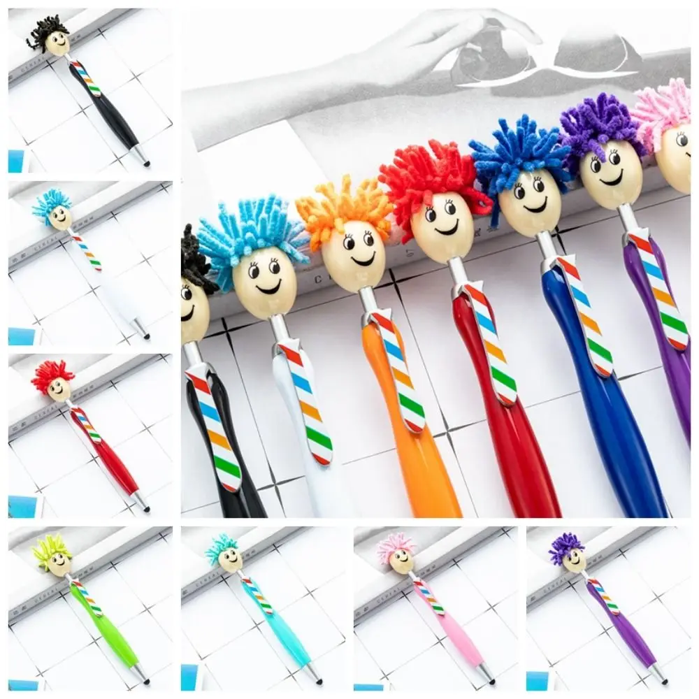 

Smiling Face Painting Ballpoint Pens Facial Expression Cartoon Doll Shaped Ballpoint Pens Creative Colorful