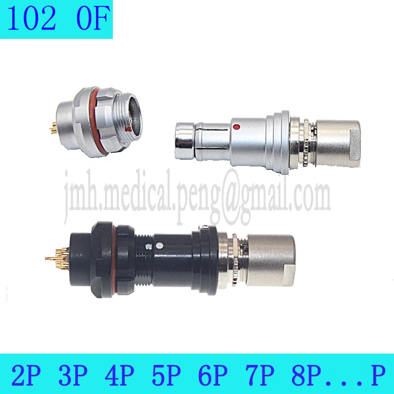 Compatível Fischer 102 m9 0f 9pin Push-pull Curto Auto-bloqueio Redondo Tomada Meia-lua Posicionamento Pino Conector