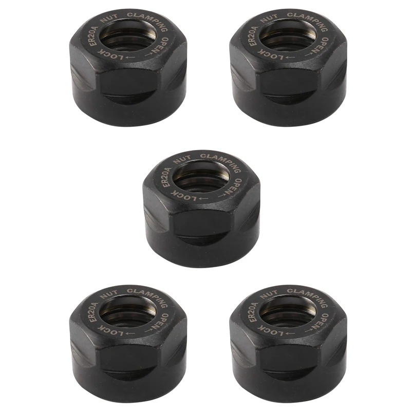 

5X ER20 Collet Clamping Nuts For CNC Milling Chuck Holder Lathe