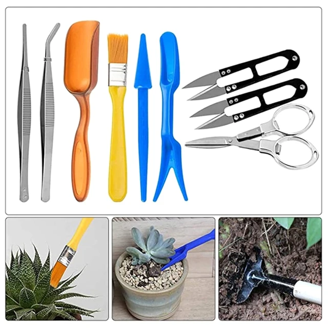 12 Darab Kerti Ültetési Szerszámok Kit Hordozható Mini Kertészeti Kiegészítők Beltéri Kültéri Miniatűr Növények Átültetéshez - Image 3