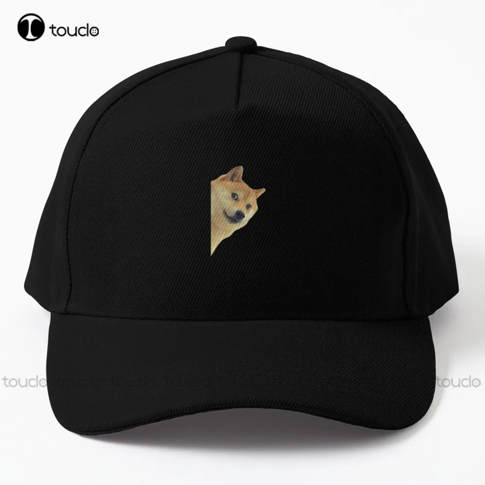 

Cheems Baseball Cap Black Cap For Women Outdoor Simple Vintag Visor Casual Caps Denim Color Cotton Denim Caps Harajuku Cartoon