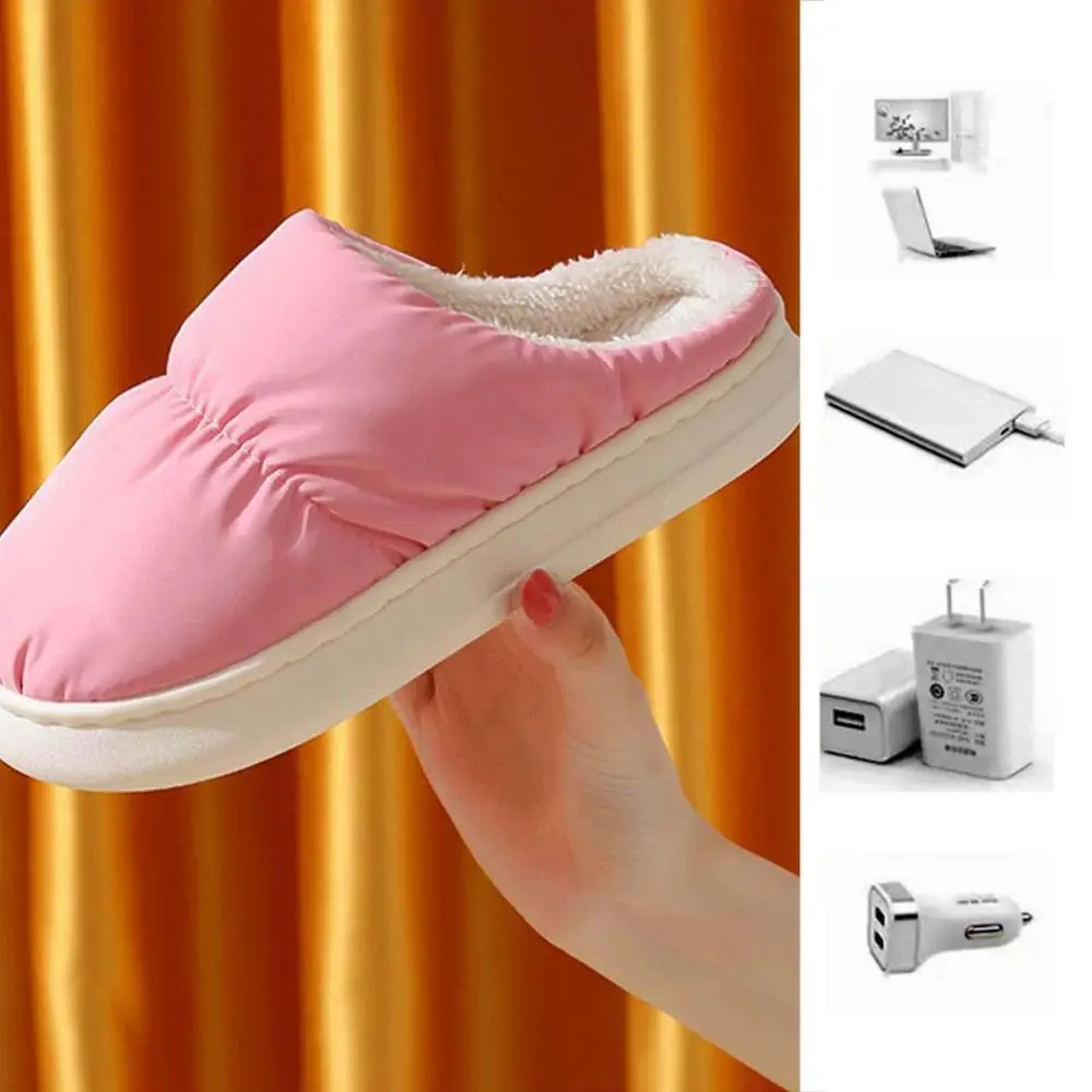 Electric Heating Boots Heated Foot Warmer Slippers USB Charger Electric Heating Shoes Warmer for Women Men