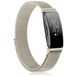 Elegant Metal Magnetic Watch Band - Versatile Strap Bracelet Accessory - ForFitbit inspire hr (Retro Gold)