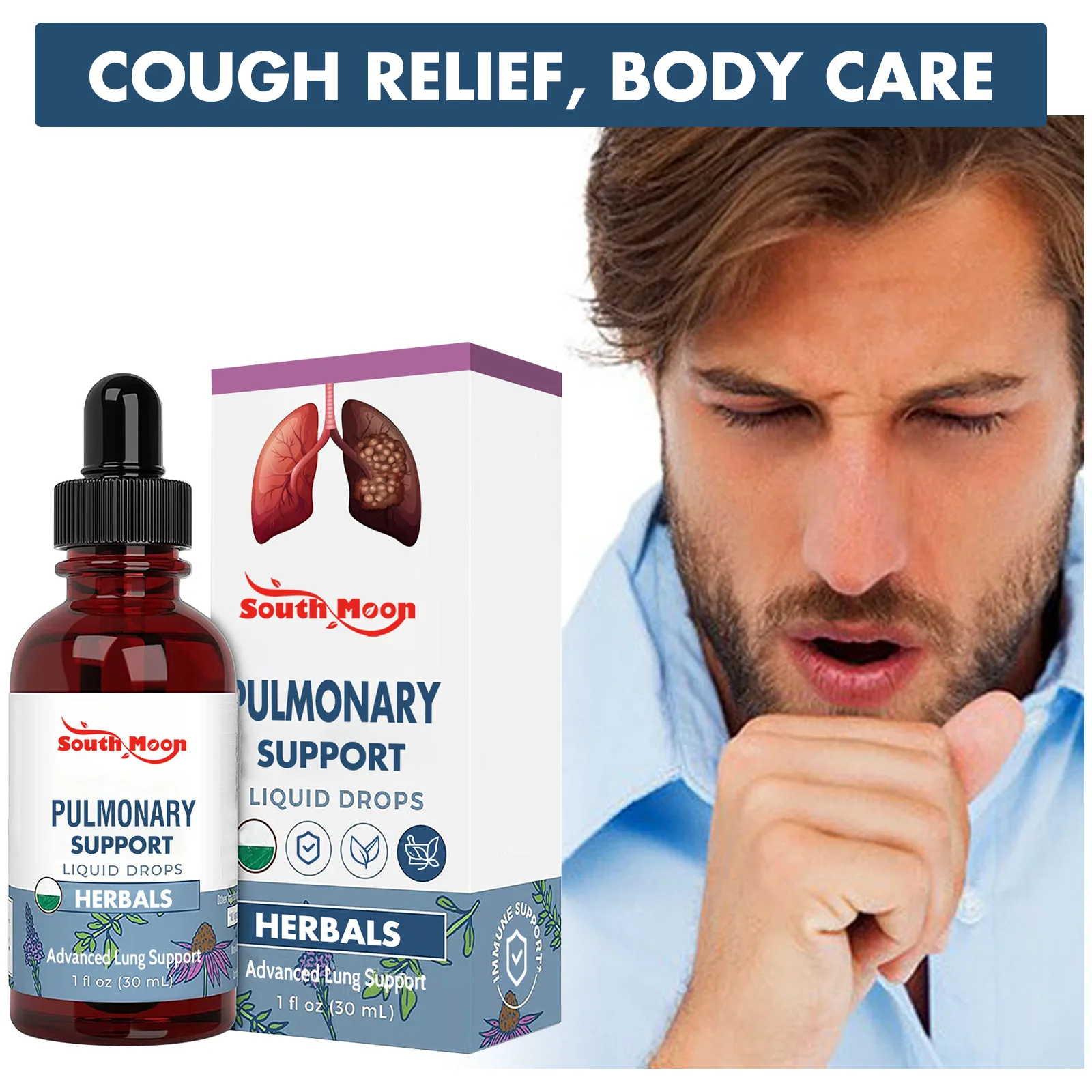Lungs Detox Liquid Cough Asthma Treatment Cleaning Lungs Relief Throat Dry Swollen Anti Inflammation Treat Throat Sore Solution