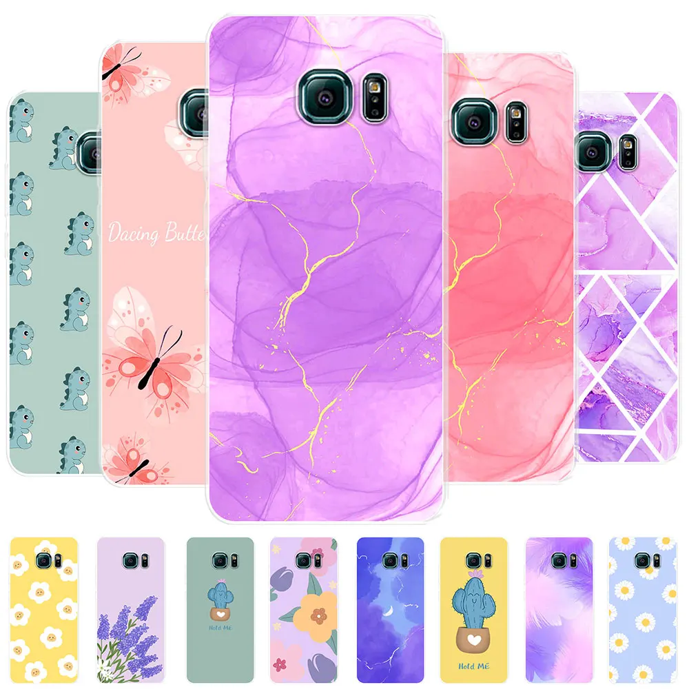 Per Samsung S6 Edge Case Stampa Custodia Per Telefono Cover Per Galaxy S6 Edge + Plus Silicone Soft Shell Coque Per Samsung S6 Fundas