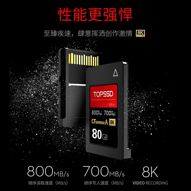 Topssd CFE-A 80GB/120GB CFexpress Type A Memory Card Up to
